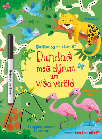 Skrifum og þurrkum út - Dundað með dýrum um víða veröld