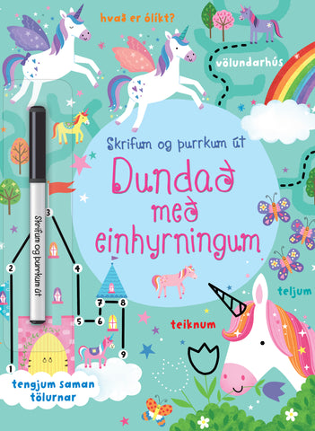 Skrifum og þurrkum út - Dundað með einhyrningum